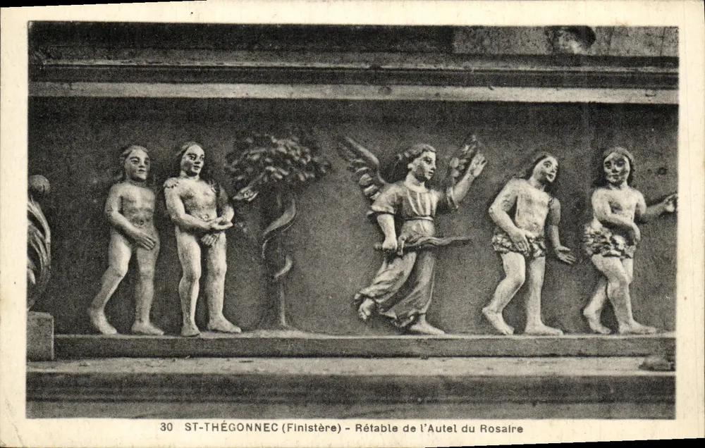 St-Thégonnec (Finistère) — Retabel des Altars des Rosenkranzes — unbekannter Verleger, Nr. 30 - Vorderseite