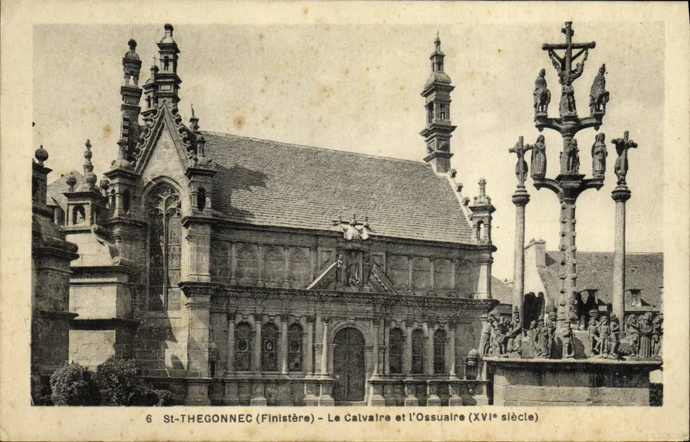 St-Thégonnec (Finistère) — Der Calvarienberg und das Ossarium (16. Jahrhundert) — unbekannter Verlag, Seriennummer 6 - Vorderseite