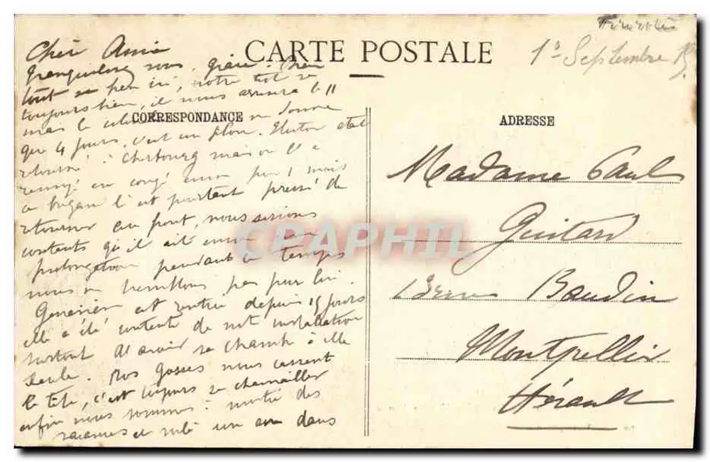 Concarneau - Le Morns — Coleção Viillard, Quimper, n° 6890 - Verso