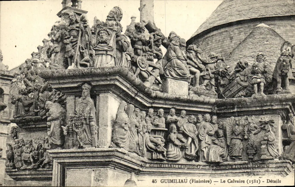 Guimiliau (Finistère) — Der Calvarienberg (1581) — Details - Vorderseite
