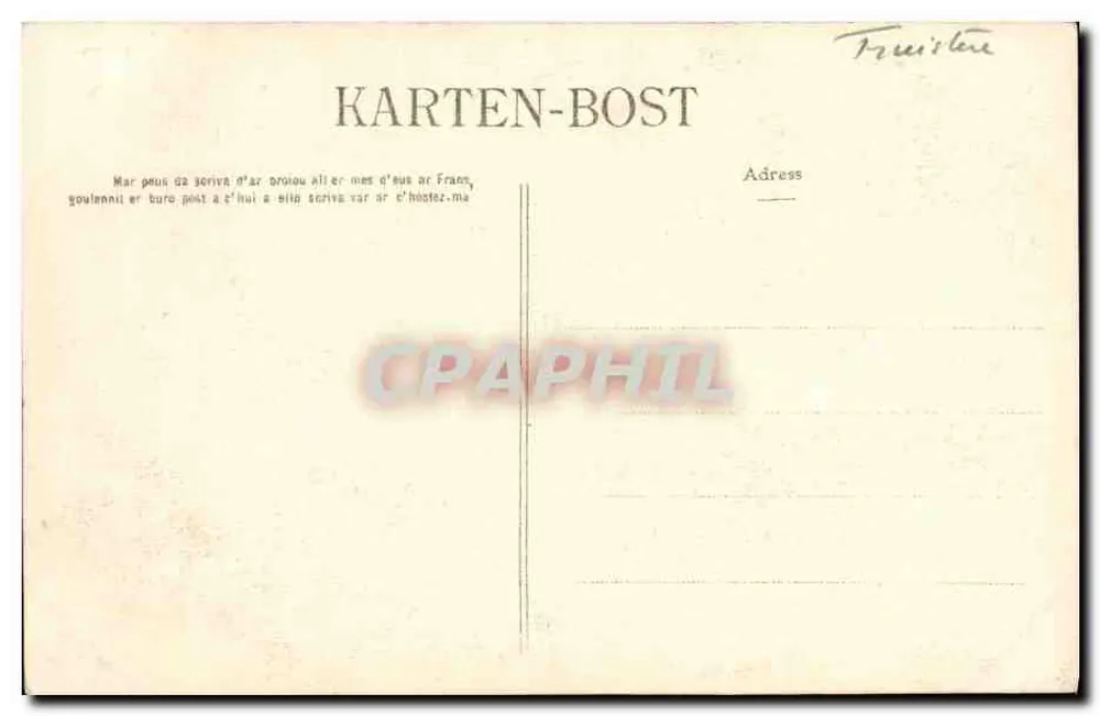 Die Pointe du Raz — Der Menhir der Bucht der Toten — Sammlung Vilziano, Quimper, n°3495 - Rückseite