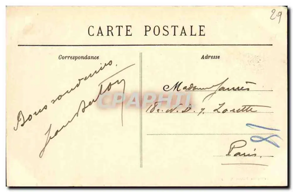 A Ponta do Raz em tempestade — Coleção Villard Quimper — n° 6850 - Verso