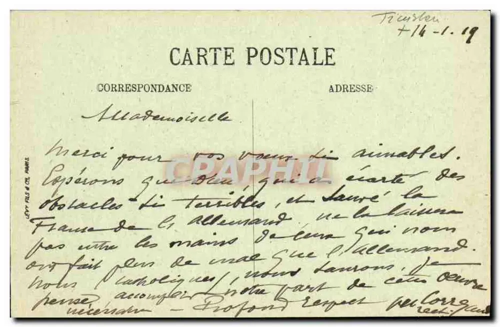 Pointe du Raz — Wirkung der Wellen an der Bucht der Toten — LL. - Rückseite