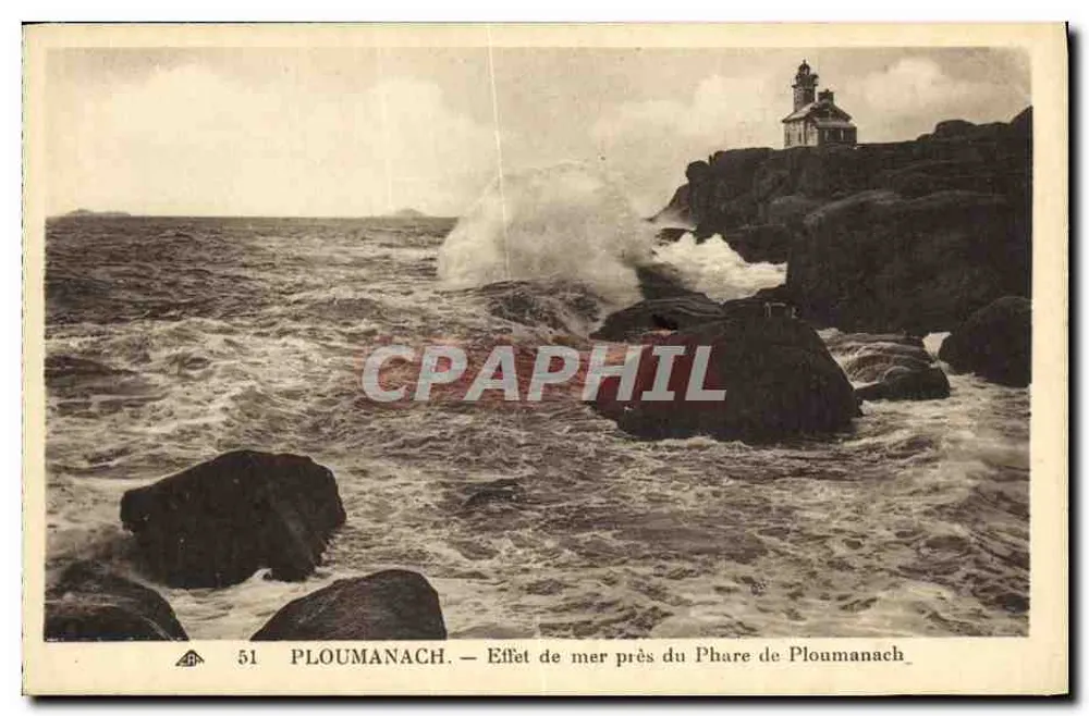 Ploumanach — Seeblick nahe dem Leuchtturm von Ploumanach — C° des Arts Photomécaniques, Straßburg - Vorderseite