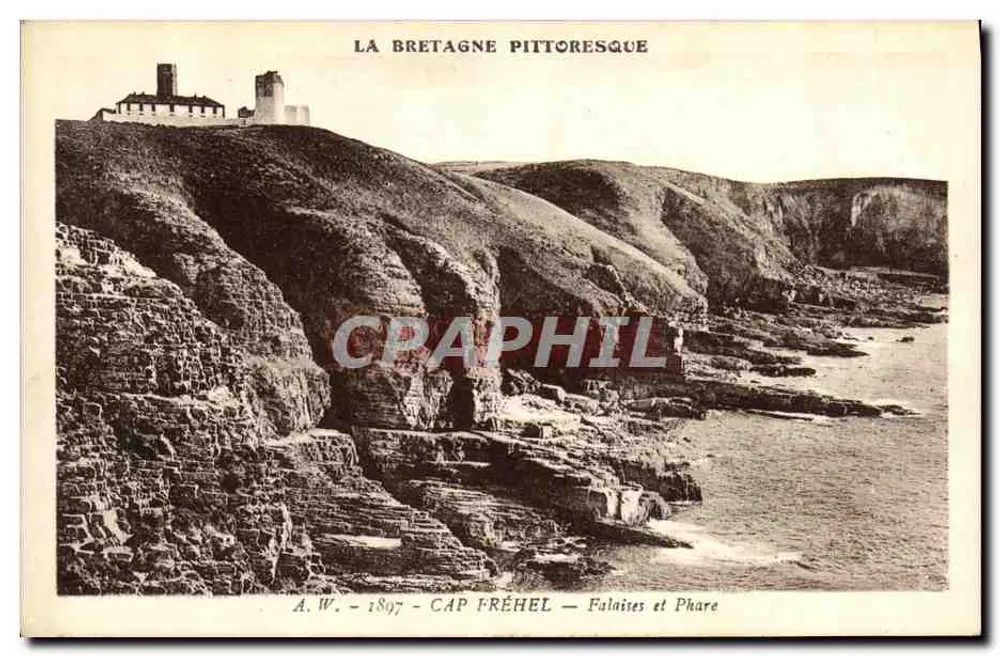 Cap Fréhel — Falaises e Farol — A.W. 1897 - Frente