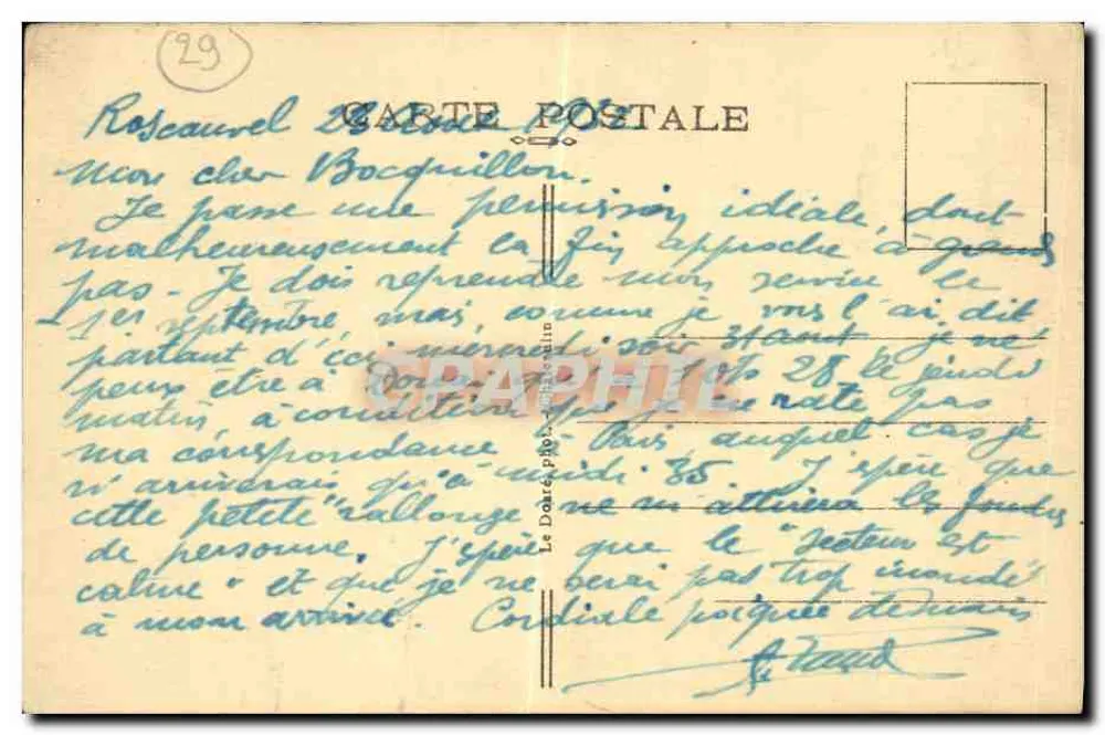 Roscanvel-Quélern — Rochos. A Fraternidade. - Verso
