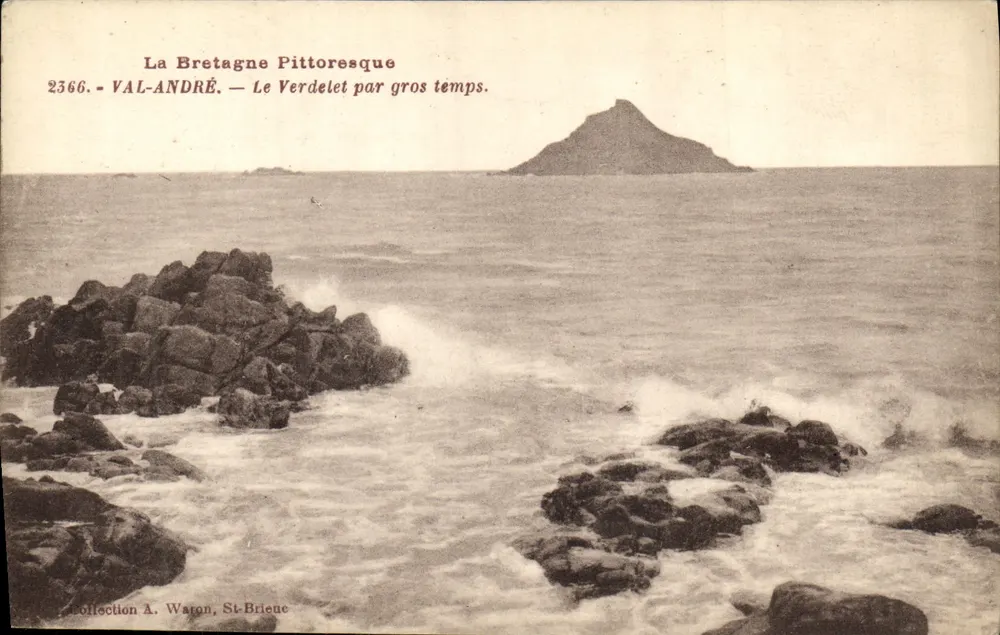 O Verdelet — Vista pitoresca da Bretanha em tempo de tempestade — Coleção A. Waron, St-Brieuc - Frente