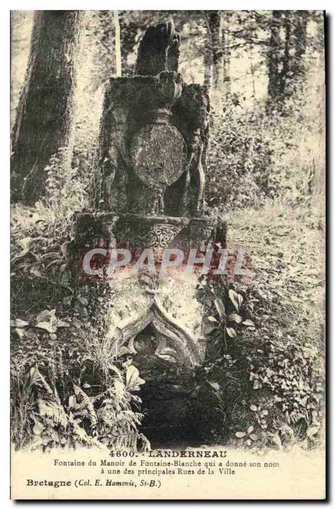 Brunnen des Manoir de Fontaine-Blanche in Landerneau — Bretagne — Col. E. Hamonic, St-B. - Vorderseite