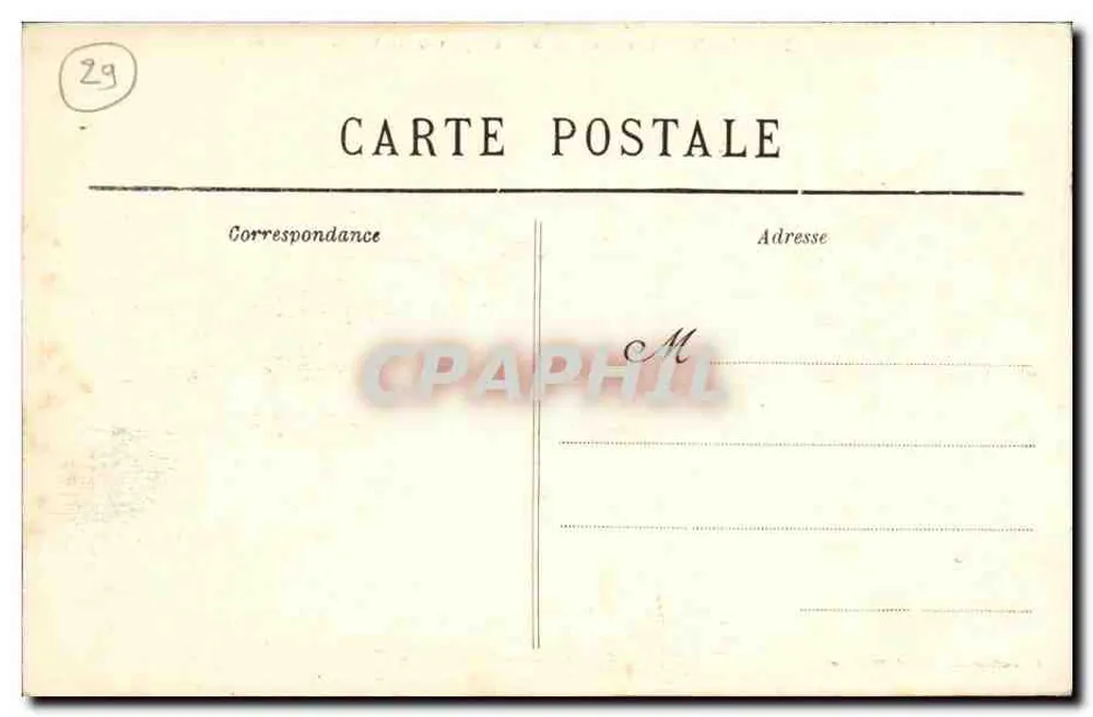Saint-Guénélé-Penmarch — Eine aufschwellende Welle, die den Felsen der Opfer spült — Sammlung Villard, Quimper - Rückseite