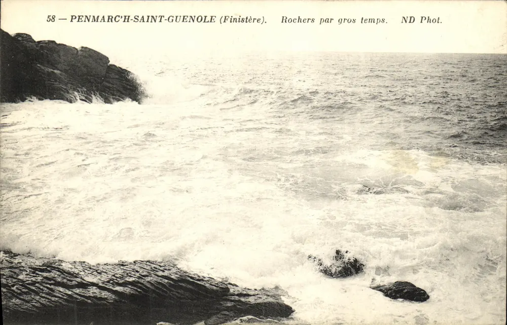 Penmarc'h-Saint-Guenole (Finistère) — Felsen bei Sturm — ND Phot. - Vorderseite
