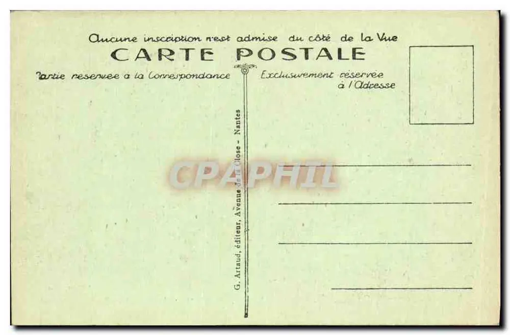 Châteaulin — Der Aulne und der Berg des Schlosses — Edition Riou - Rückseite