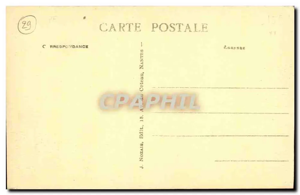Camaret (Finistère) — Chegada de um barco sardinês — J. Nozaïs, editor - Verso