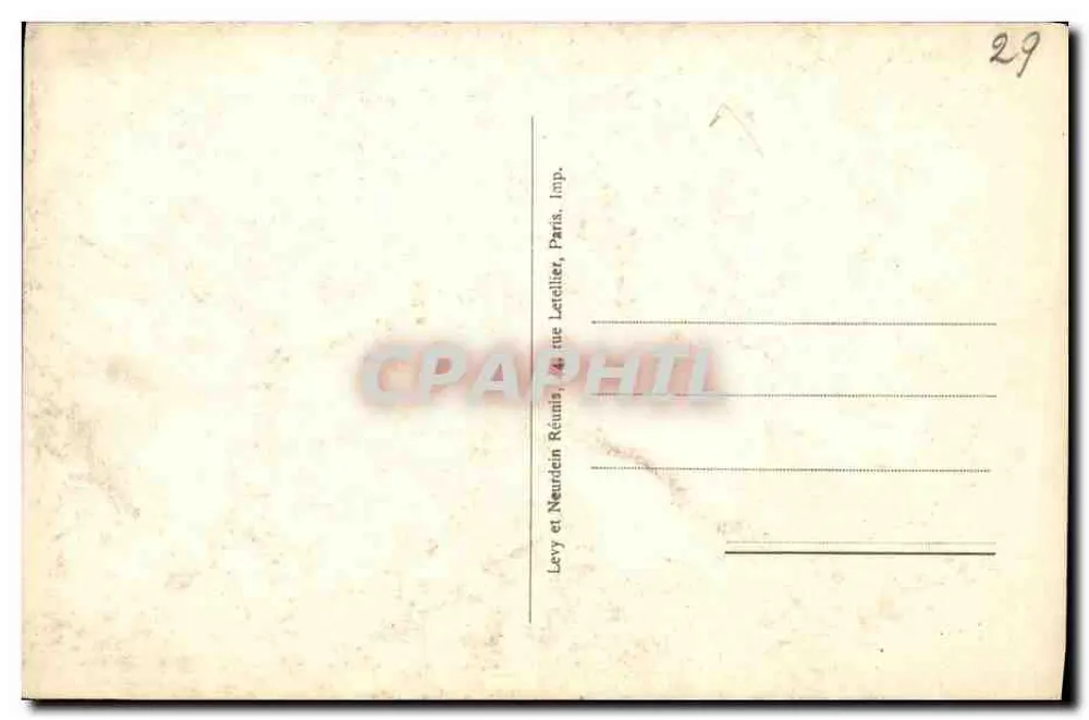 Brest - Der Militärhafen — Abfahrt des Kreuzers Montcalm II — Verlag Levy et Neurdein Réunis, Paris - Rückseite