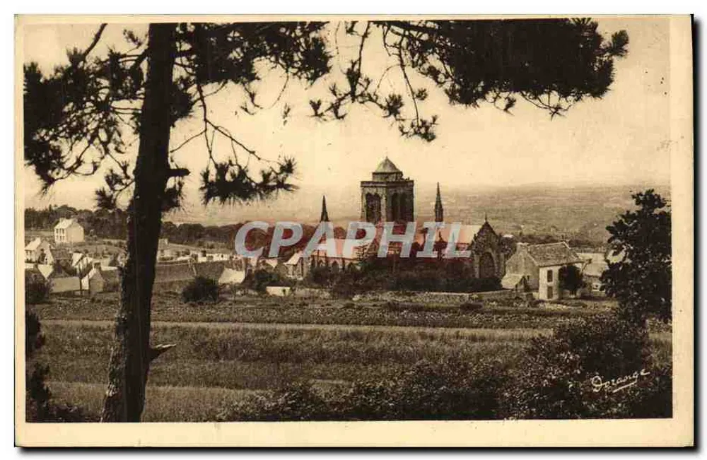 Locronan (Finistère) — Ogólny widok z południa — R. Dorange, Sotte Tours - Awers