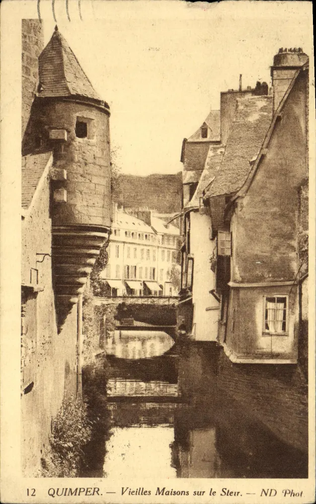 Quimper — Velhas Casas sobre o Steir. — ND Phot - Frente