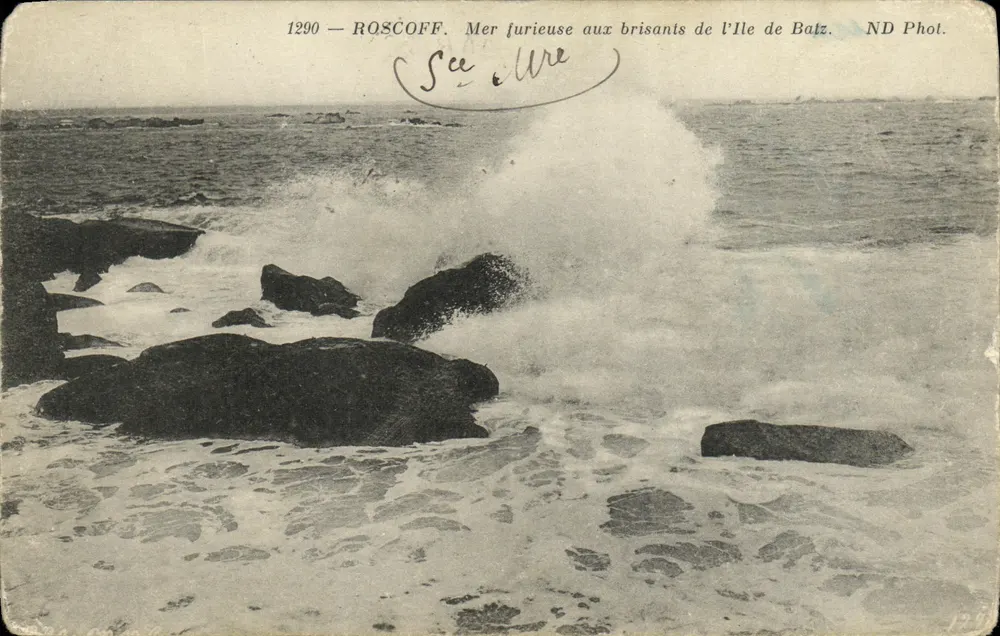 Roscoff — Wütender Ozean an den Klippen der Île de Batz — ND Fotografie n° 1290 - Vorderseite