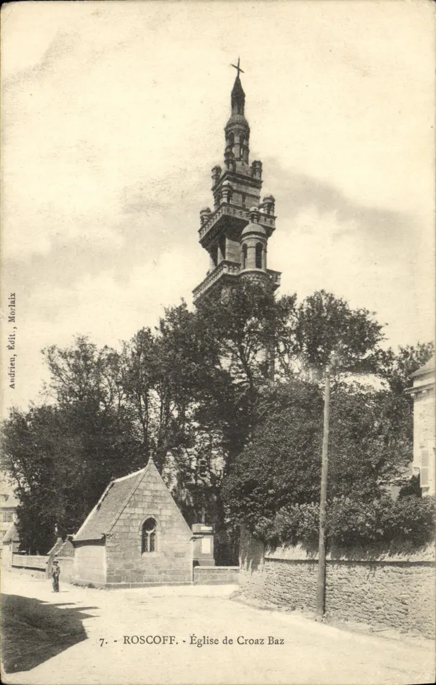 Roscoff - Igreja de Croaz Baz — Audrieu, Editor, Morlaix, n°7 - Frente