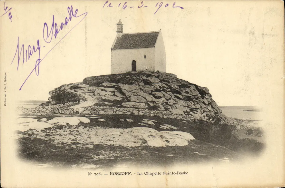 Roscoff — La Chapelle Sainte-Barbe — Collection Villard, Quimper, n° 736 - Frente