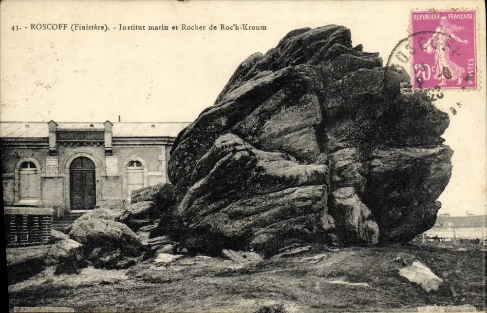 Roscoff (Finistère) — Marin-Institut und Felsen Roc'h-Kroum — unbekannter Verlag, Nr. 43 - Vorderseite