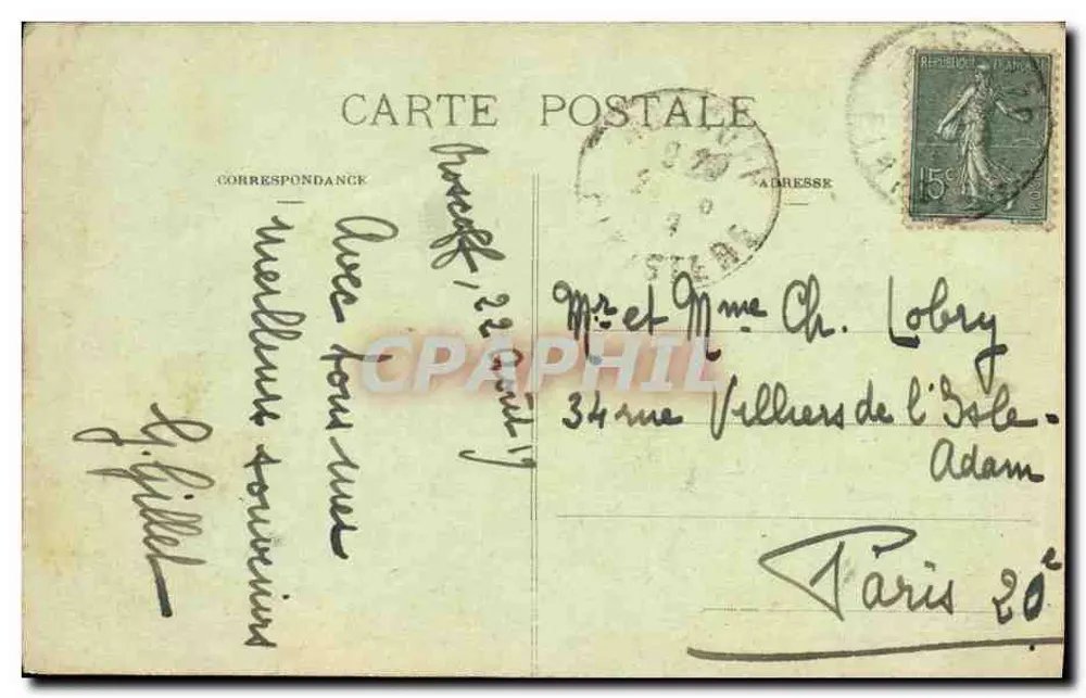 Roscoff (Finistère) — Naufrágio de uma barca desamparada — J. Soret, editor, Rennes - Verso