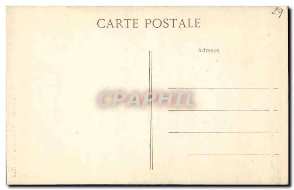 Quimper — O Bispo, vista da Cour — Coleção Villard, Quimper - Verso