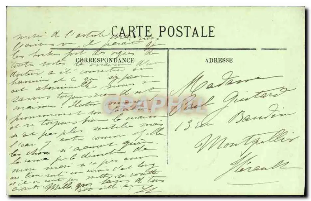 Quimper — Ansicht des Odet und der Kathedrale — LL, n°40 - Rückseite