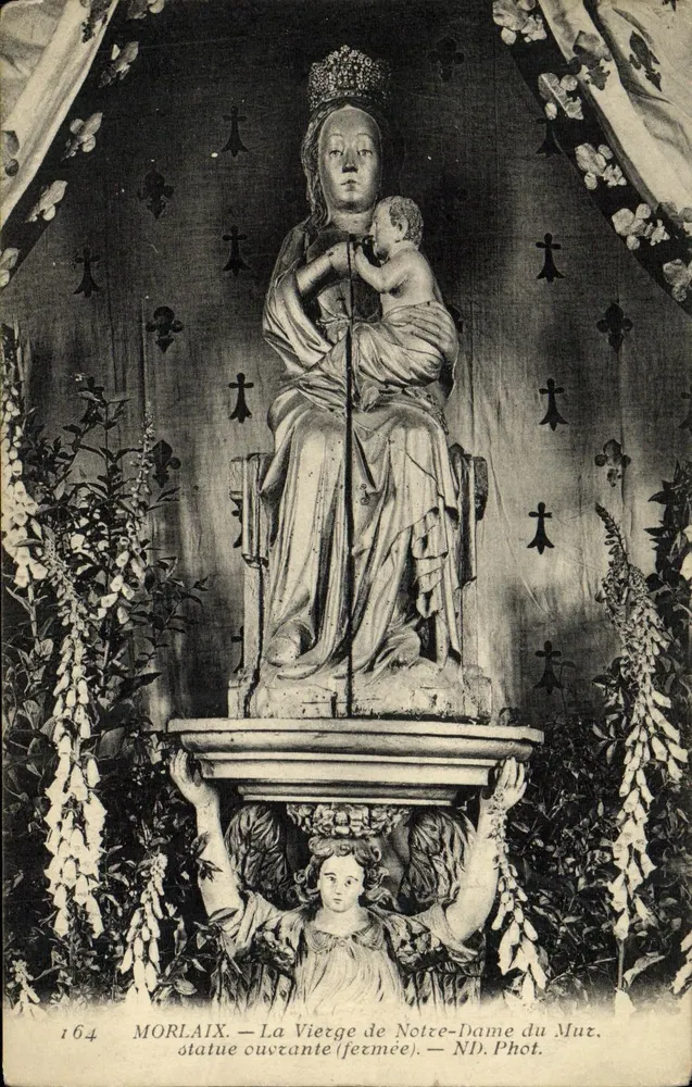 Morlaix — Die Jungfrau von Notre-Dame du Muz, offene Statue (geschlossen) — ND. Fot. n°164 - Vorderseite