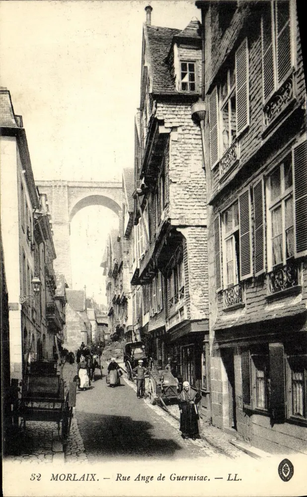 Morlaix — Rue Ange de Guernisac — LL. — Editor LL. - Frente