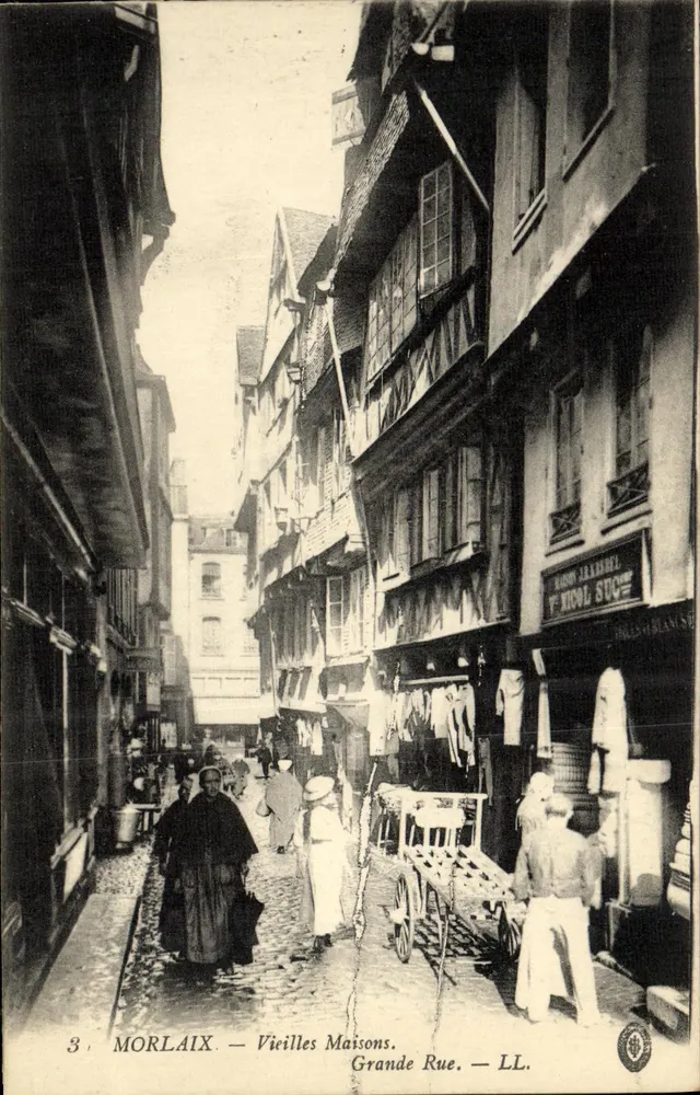Morlaix — Velhas Casas — Grande Rue — LL. - Frente