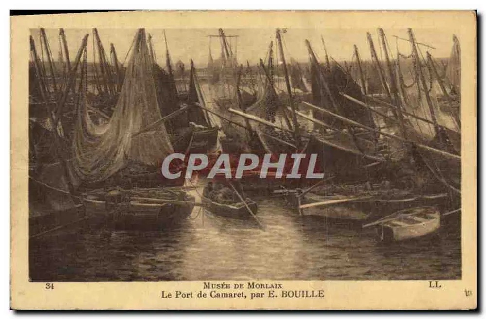 Der Hafen von Camaret — Musée de Morlaix — von E. Bouille - Vorderseite
