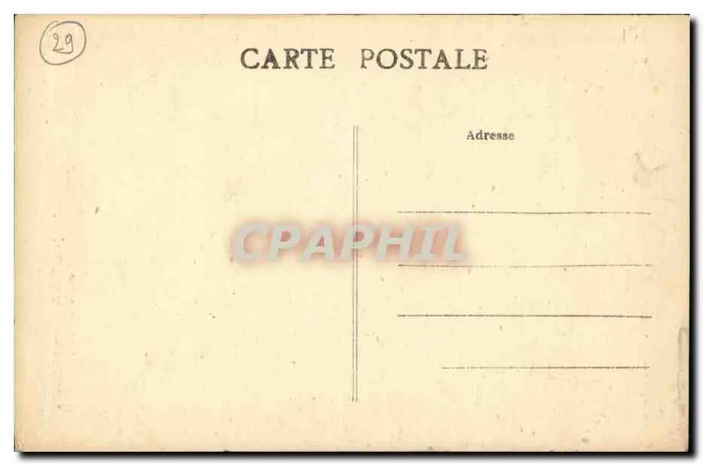 Junge Frau aus Picugastel-Daculas — Profil des Hut — Sammlung VILLARD, Quimper - Rückseite