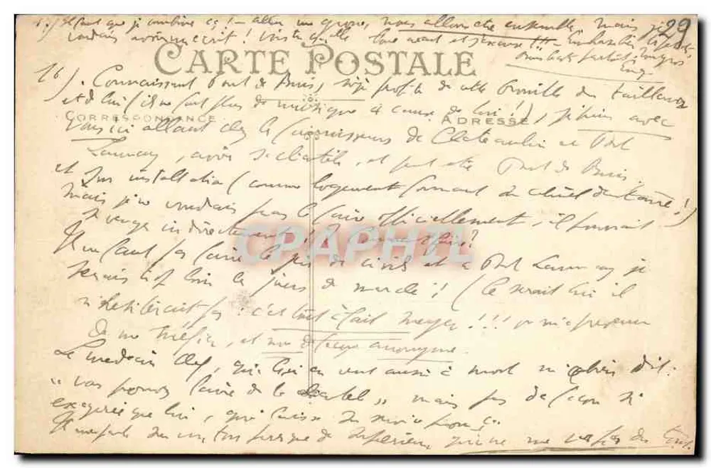 Quimper — Vista geral para o Odet — Artaud e Nozais, Nantes, n°70 - Verso
