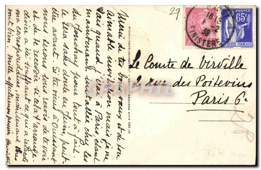 Brest. A Penfeld e o Castelo — C° DES ARTS PHOTOGRAPHIQUES — n°14 - Verso