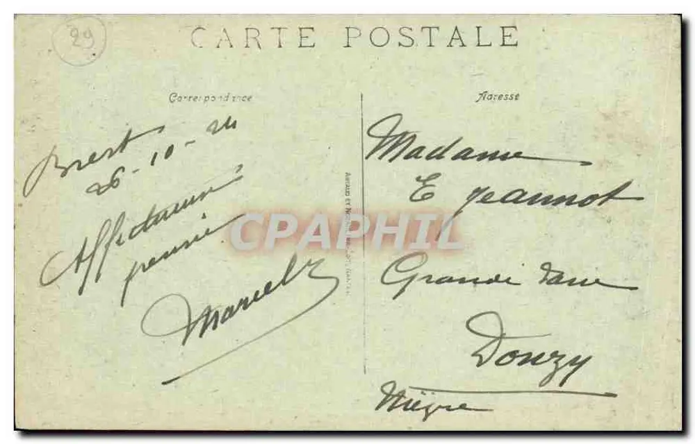 Brest — O Ponte-Tournant — Editor desconhecido, n° 341 - Verso