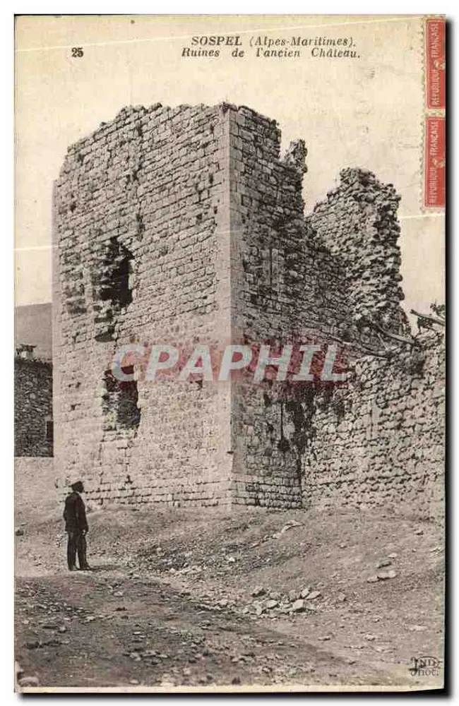Sospel (Alpes-Maritimes) — Ruinen des alten Schlosses — YNDI, Impr. Paris - Vorderseite
