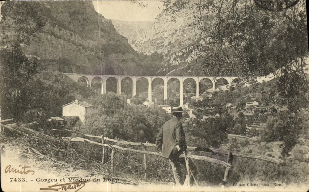 Gorges e Viaduto do Loup — Edição Giletta, fot. Nice, n° 7433 - Frente