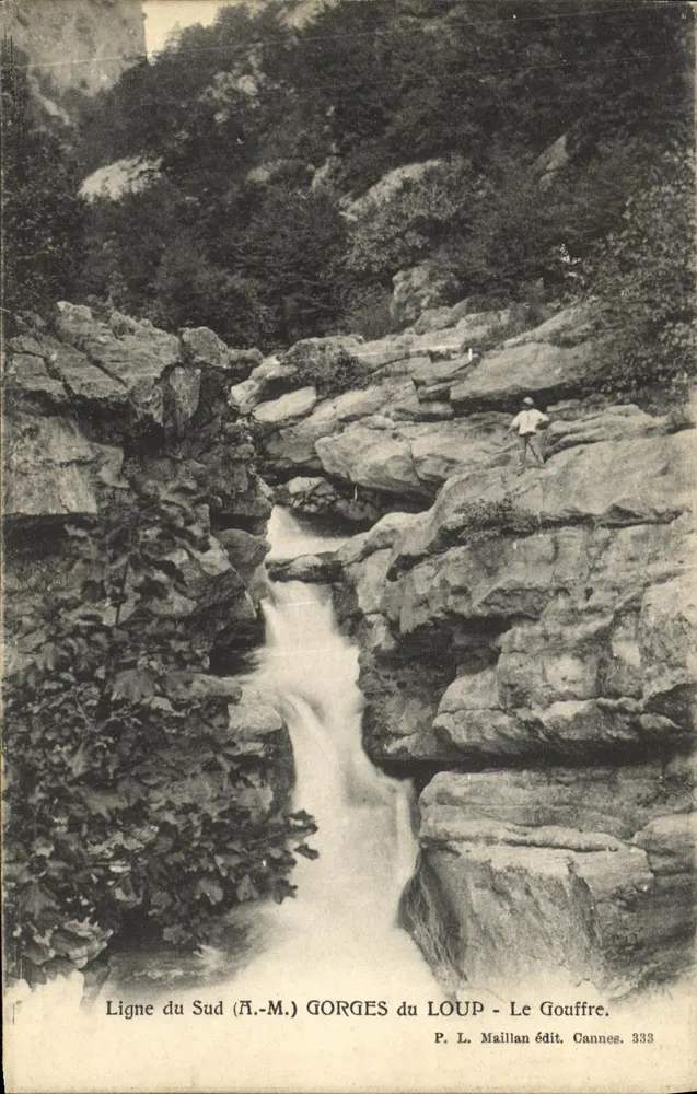 Gorges do Loup - Le Gouffre — P. L. Maillan edit. Cannes 333 - Frente