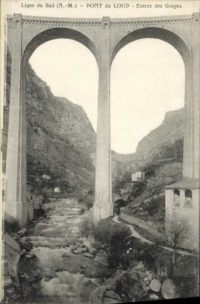 Pont du Loup - Eingang zu den Schluchten - Südbahn (R.-M.) - Vorderseite
