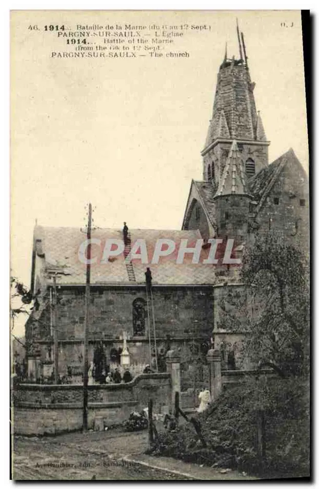 Pargny-sur-Saulx — Die Kirche — Verleger A. Authiulher, Nr. 46 - Vorderseite