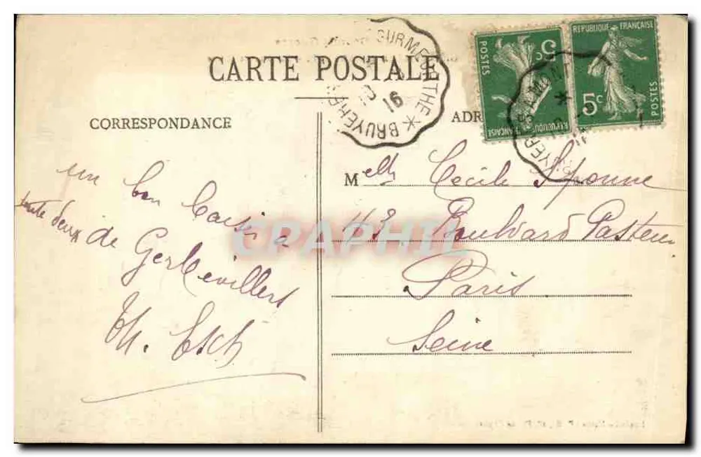 Gerbéviller-la-Martyre — Rue St-Pierre nach dem Ersten Weltkrieg — Verlag: Lannérite-Photo - Rückseite
