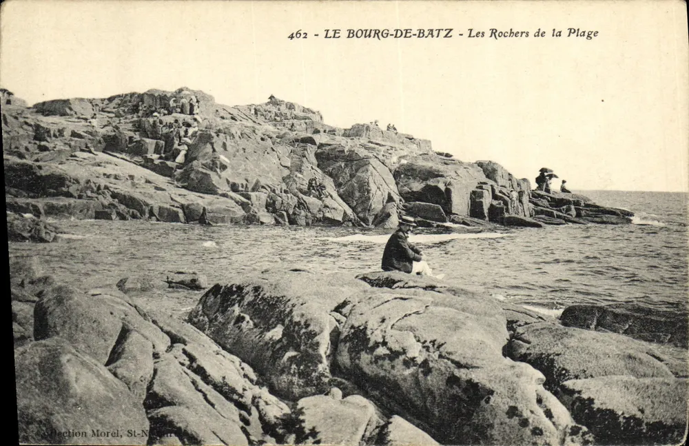 LE BOURG-DE-BATZ - Die Felsen der Strand — Sammlung Morel, St-Nazaire - Vorderseite