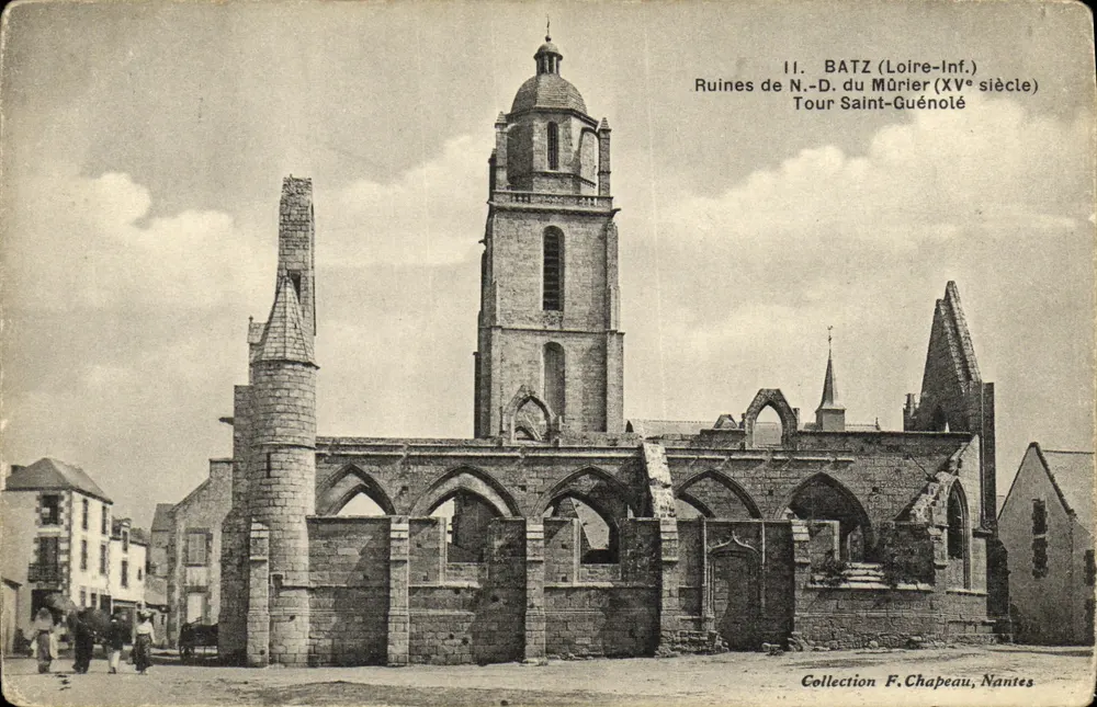 Batz (Loire-Inf.) — Ruinen von Notre-Dame du Mûrier (15. Jahrhundert) — Sammlung F. Chapeau, Nantes - Vorderseite