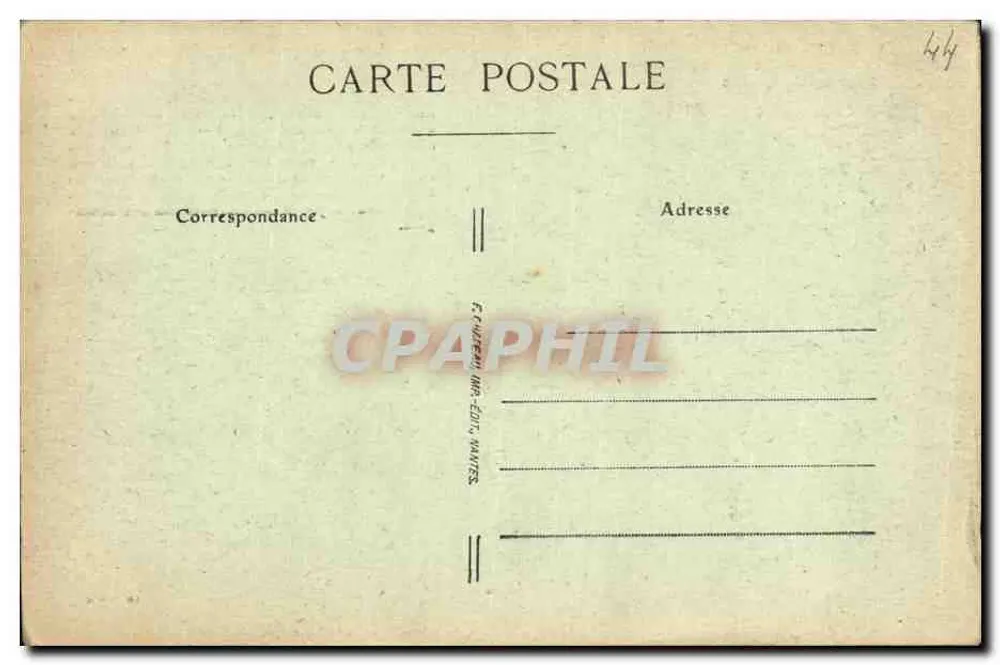 Ruine di Notre-Dame du Mûrier a Batz-sur-Mer — Torre di Saint-Guénolé — Editore C. Chureau, Nantes, n° 10 - Verso