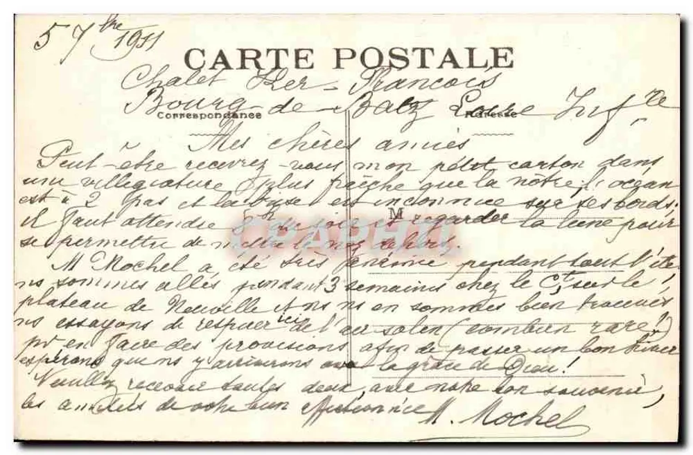 Bourg-de-Batz — Ruínas da capela do Murier (século XV) — Fototipo Vasselier, Nantes - Verso