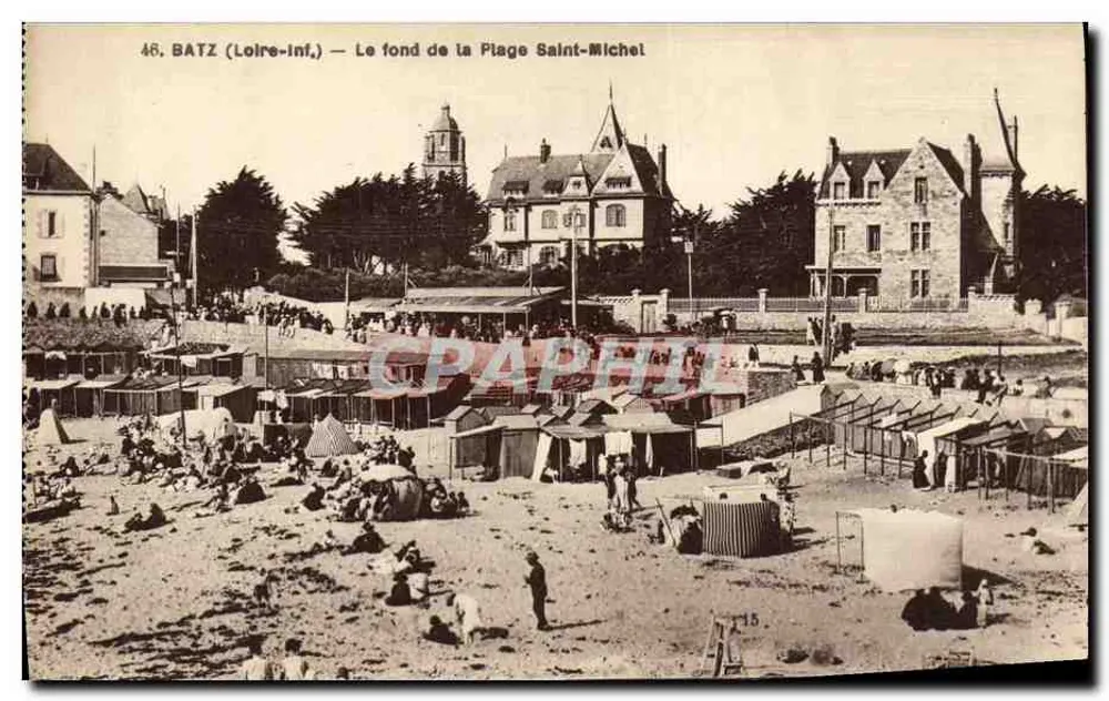 Batz (Loire-Inf.) — Ansicht des Strands Saint-Michel — F. Chapeau, Nantes - Vorderseite