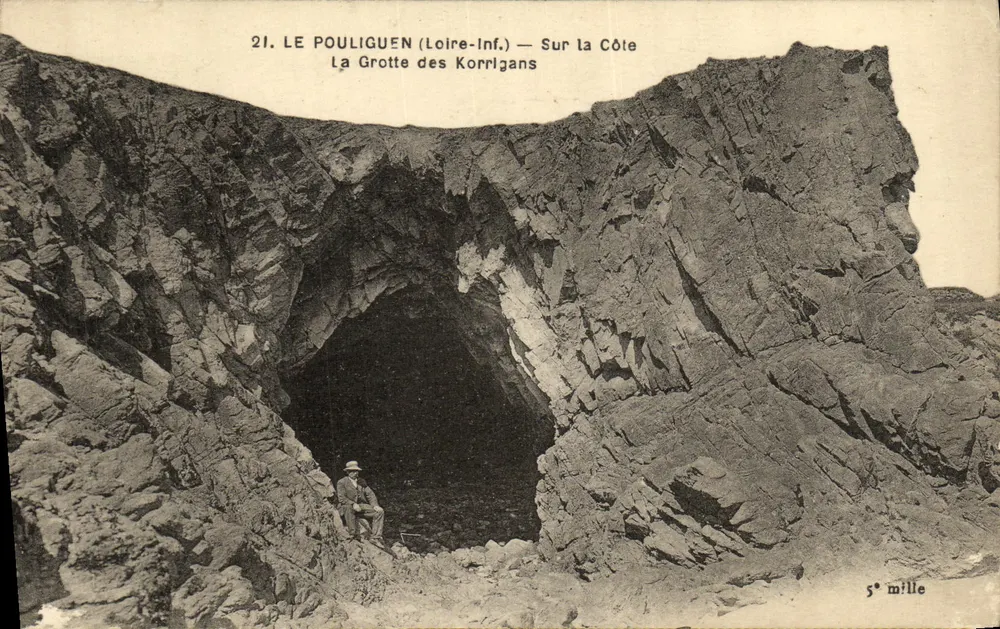 Le Pouliguen (Loire-Inf.) — An der Küste, Die Höhle der Korrigans — 5. Meile - Vorderseite