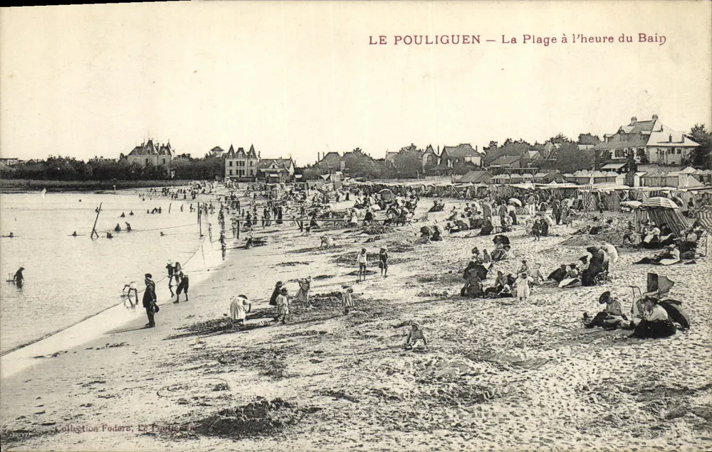 Le Pouliguen — Die Strandpromenade zur Badezeit — Sammlung Podare, Le Pouliguen - Vorderseite