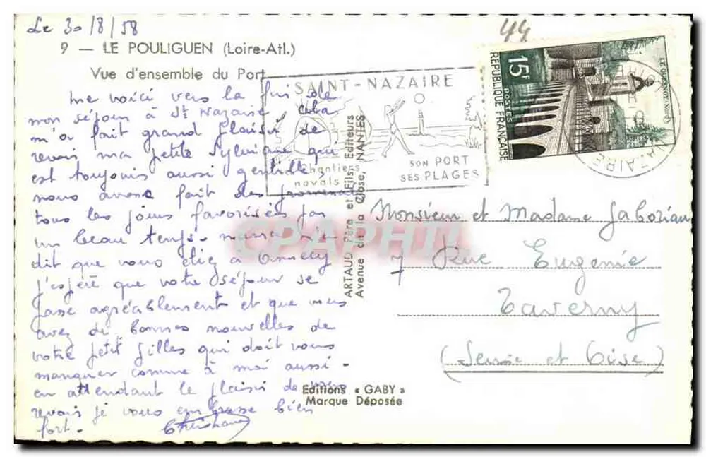 Saint-Nazaire — Ansicht des gesamten Hafens — Gaby - Rückseite
