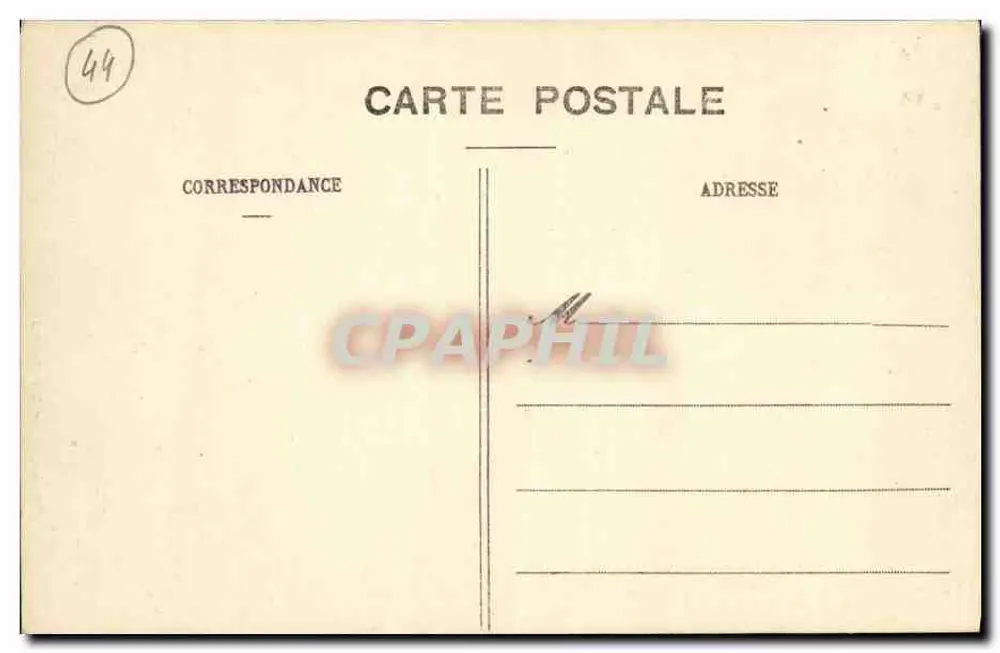Plano da cidade de Saint-Nazaire — reprodução da Démocratie de l'Ouest — editor desconhecido, número de série não visível - Verso