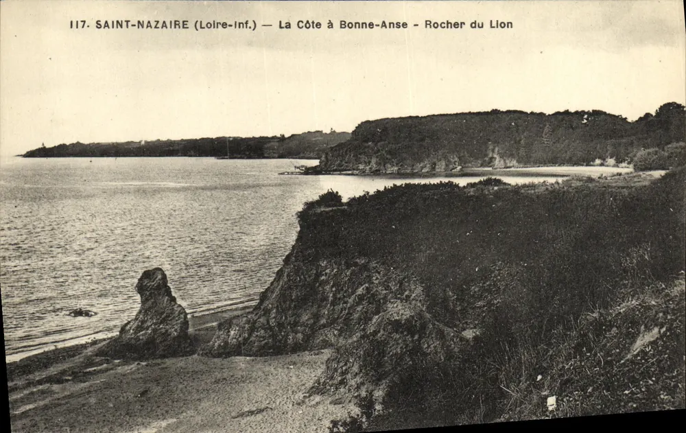 Saint-Nazaire (Loire-Inf.) — Ansicht der Küste von Bonne-Anse — Felsen des Löwen - Vorderseite